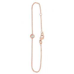 Ladies 9ct Rose Gold 0.06ct Rubover Bracelet