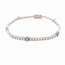 March Aquamarine Birthstone Bracelet