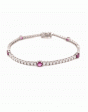 October Pink Tourmaline Birthstone Bracelet