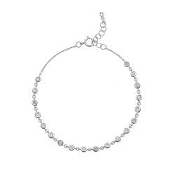 Ladies Diamond Rubover Bracelet Set in 18ct White Gold