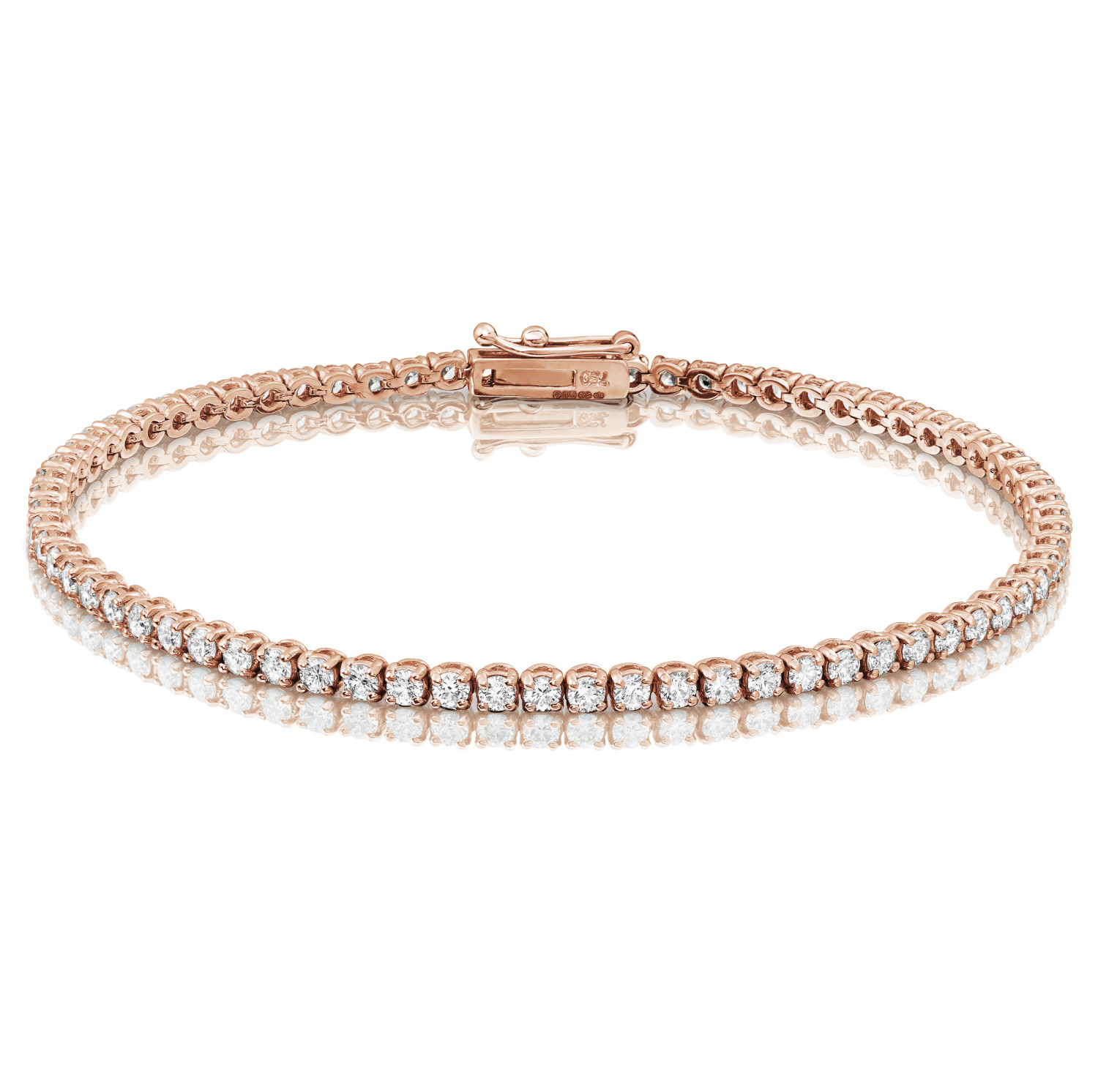 2.75ct Diamond Tennis Bracelets in 18ct Rose Gold