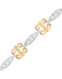 Scroll Style Ladies Diamond Bracelet in 9ct Yellow and White Gold
