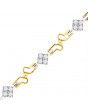 Fancy Link Style Ladies Diamond Bracelet in 9ct Yellow and White Gold