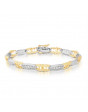 Fleur De Lis Style Ladies Diamond Bracelet in 18ct Yellow and White Gold