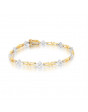 Kiss Link Style Ladies Diamond Bracelet in 18ct Yellow and White Gold